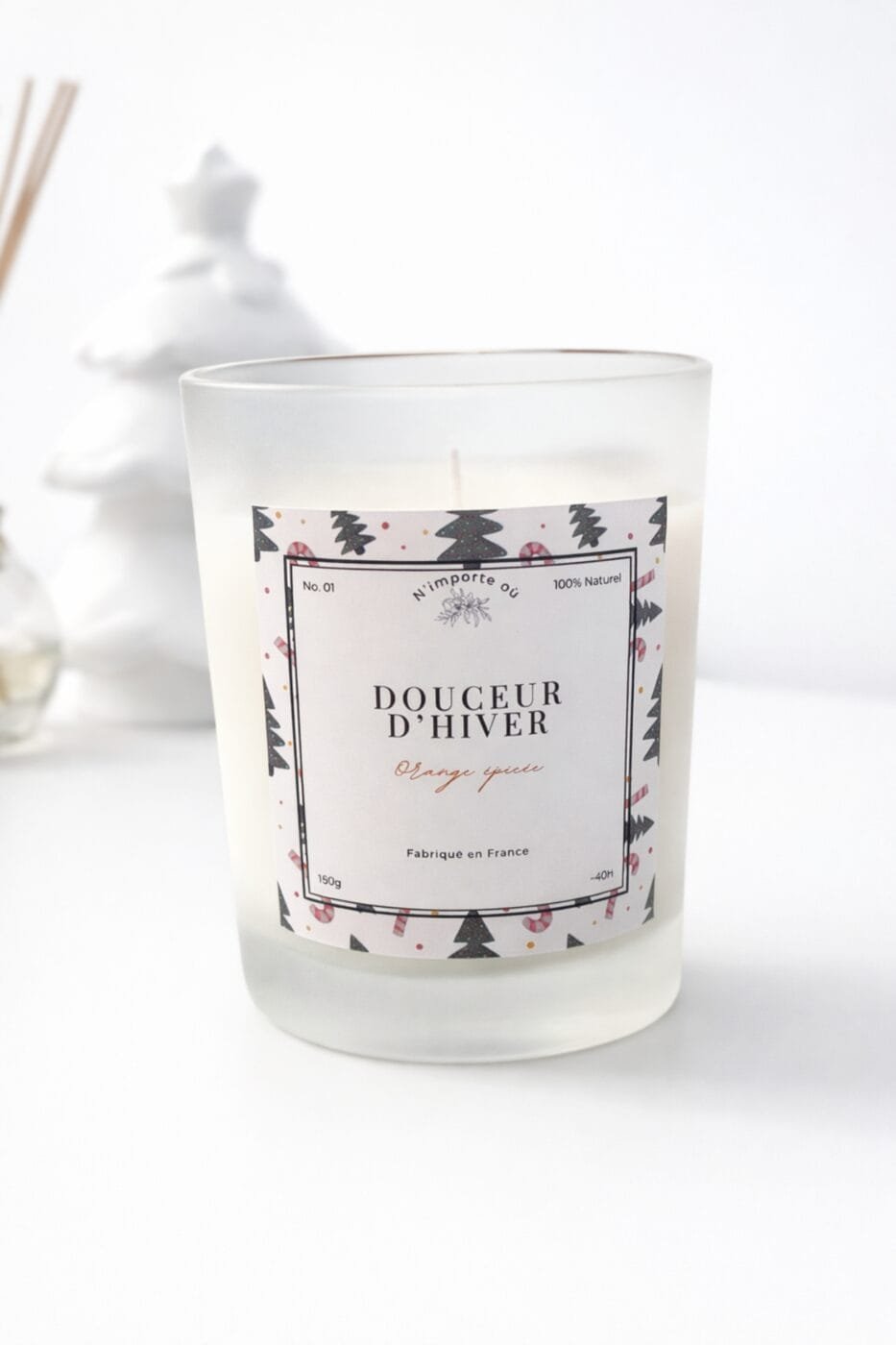 Douceur d’Hiver, bougie parfumée orange épicée,