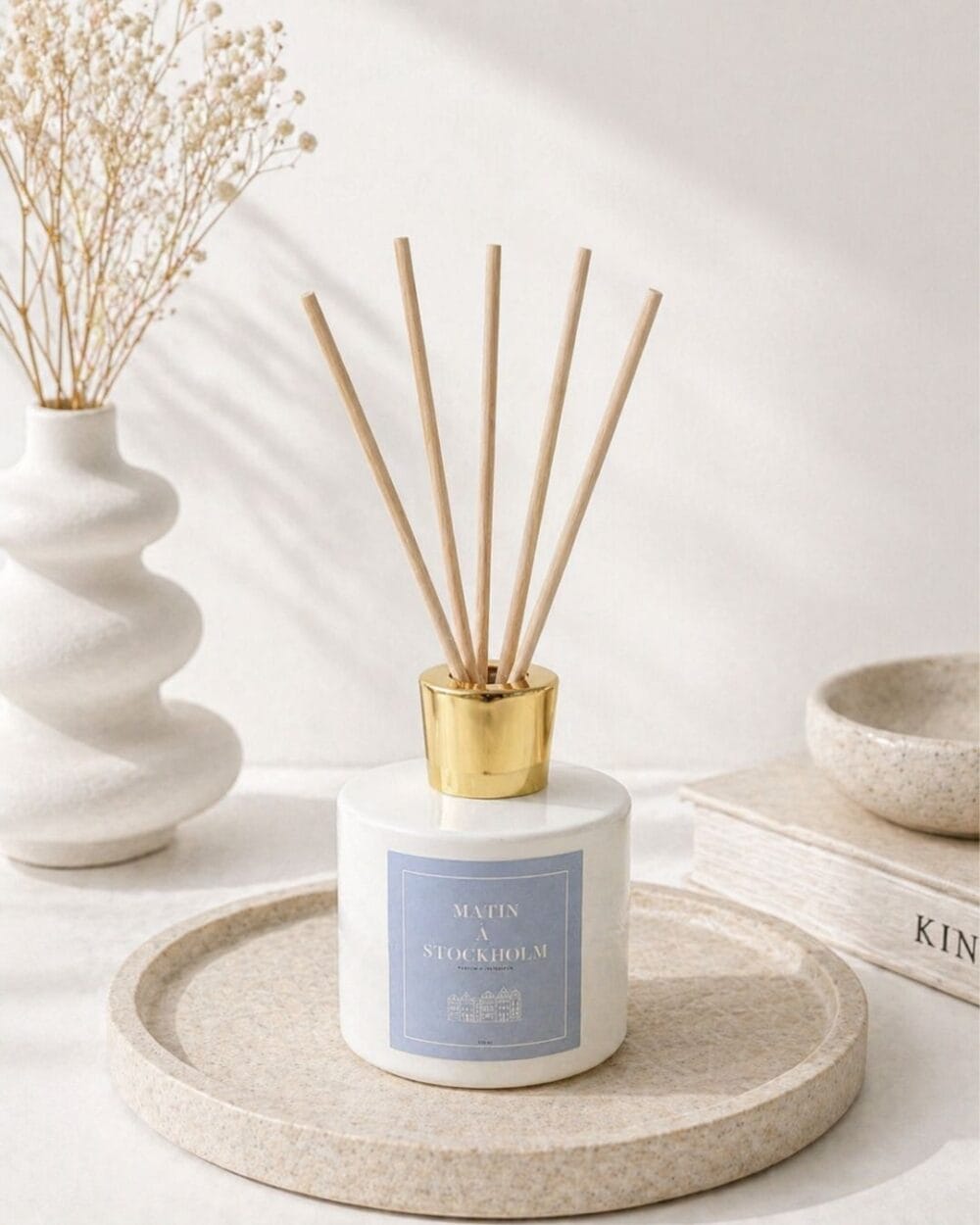 Diffuseur de parfum à bâtonnets Fleur de Coton- Matin à Stockholm - Niõ