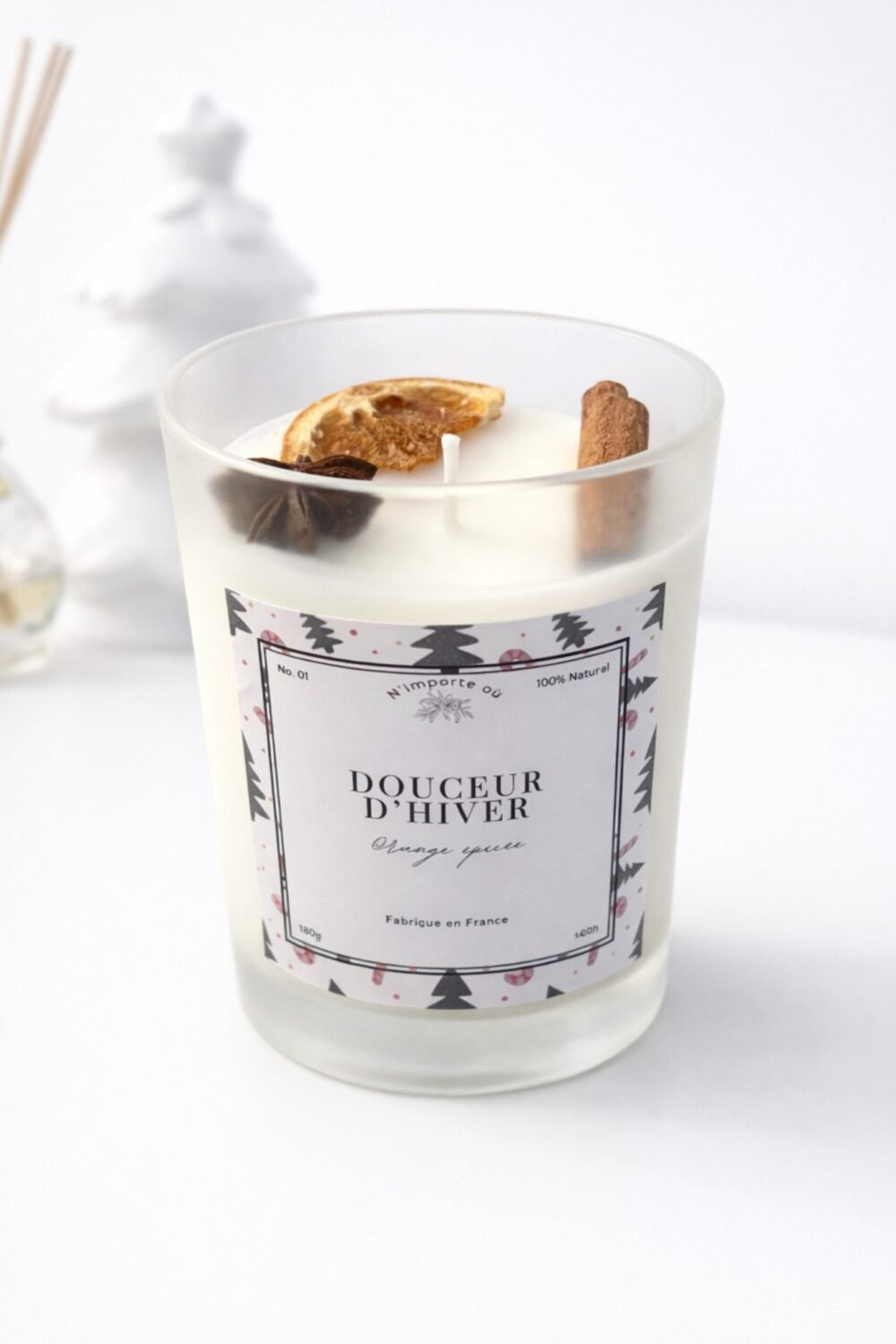 Bougie parfumée Douceur d’Hiver – Orange Épicée