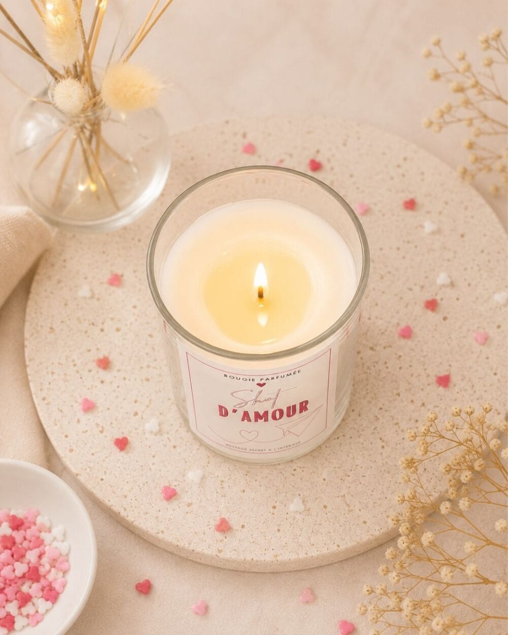 Bougie Saint Valentin - Shot D’amour - cire végétale - Niõ par n'importe où