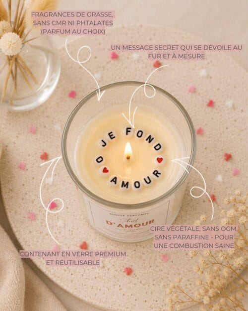 Bougie Saint Valentin - Shot D’amour - description - Niõ par n'importe où