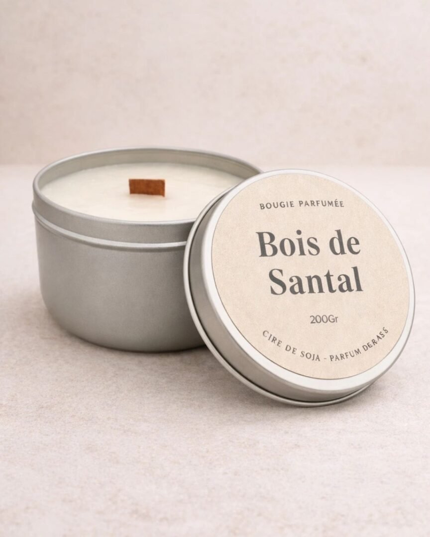 Bougie parfumée Bois de Santal | Collection Khrôma - Fait Main