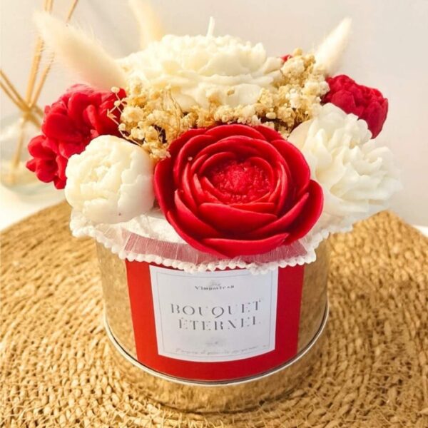 Bouquet de fleurs de cire parfumée Rose et Jasmin - Célébration - Cadeau parfait - Niõ Bouquet de fleurs de cire parfumée Rose et Jasmin - Célébration - Cadeau parfait - Niõ