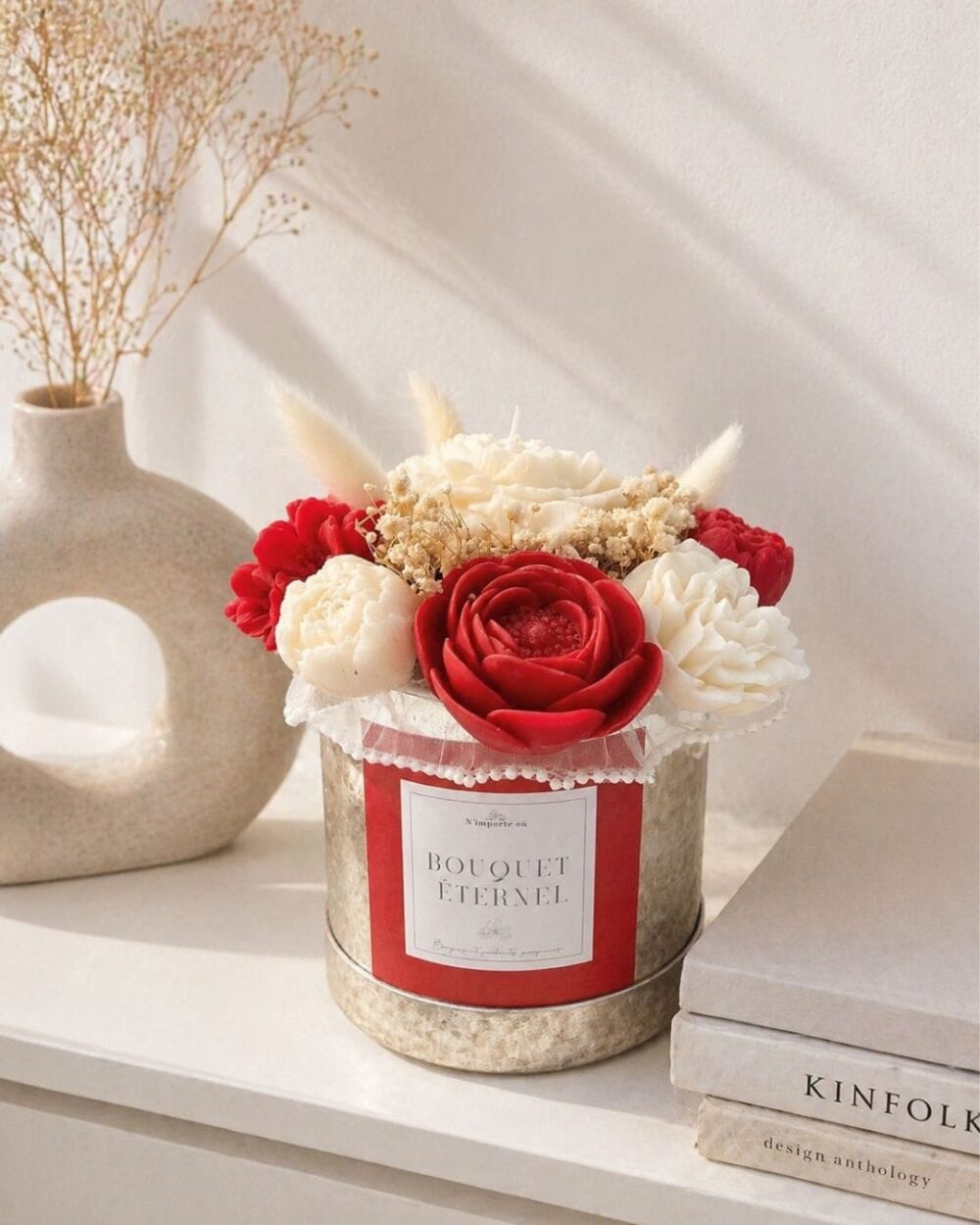Bouquet de fleurs de cire parfumée Rose et Jasmin - Célébration - Premium - Niõ Bouquet de fleurs de cire parfumée Rose et Jasmin - Célébration - Premium - Niõ
