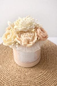 Bouquet éternel Blush cire vegetale.