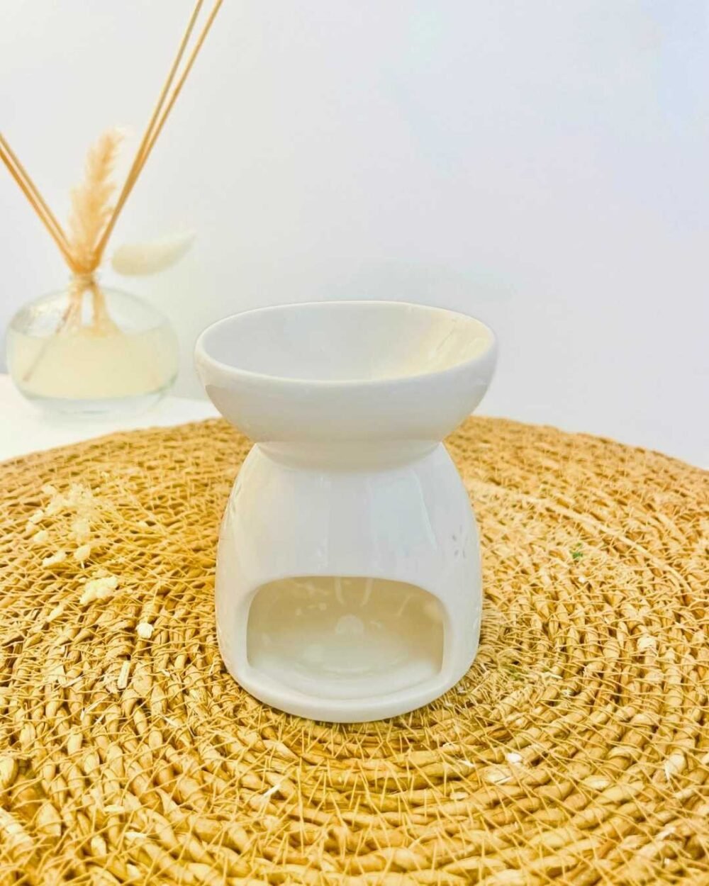 Brûleur en céramique - vue arrière - emplacement bougie chauffe plat - Nio par N'importe où