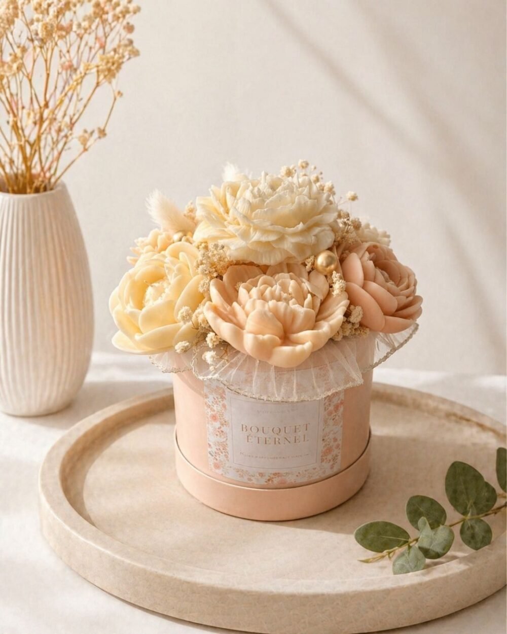 bouquet en cire parfumée NUDE - scuplté à la main - premium - Nio par N'importe où