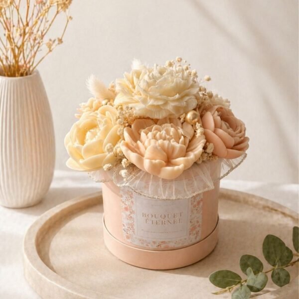 bouquet en cire parfumée NUDE - scuplté à la main - premium - Nio par N'importe où