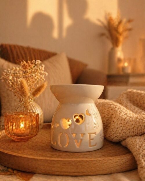 brûle-parfum en céramique blanche Premium - Nio par N'importe où