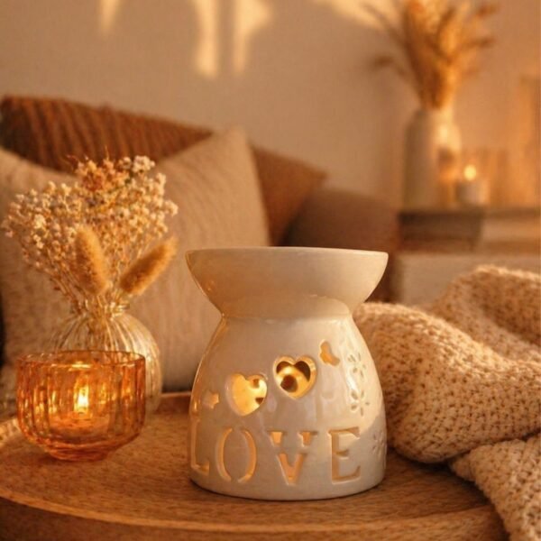 brûle-parfum en céramique blanche Premium - Nio par N'importe où