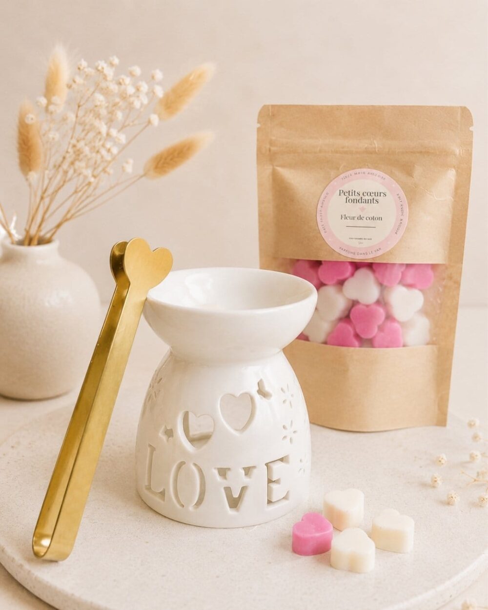 coffret parfumé moments précieux - brûle-parfum et mini fondants artisanaux - Niõ