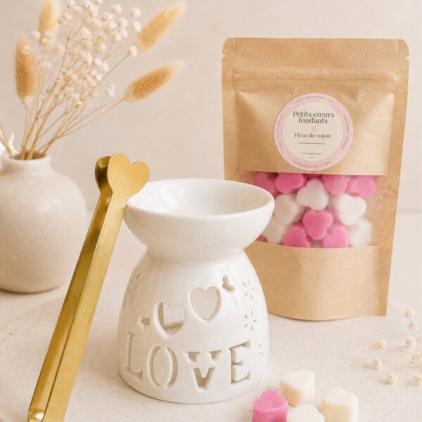 coffret parfumé moments précieux - brûle-parfum et mini fondants artisanaux - Niõ