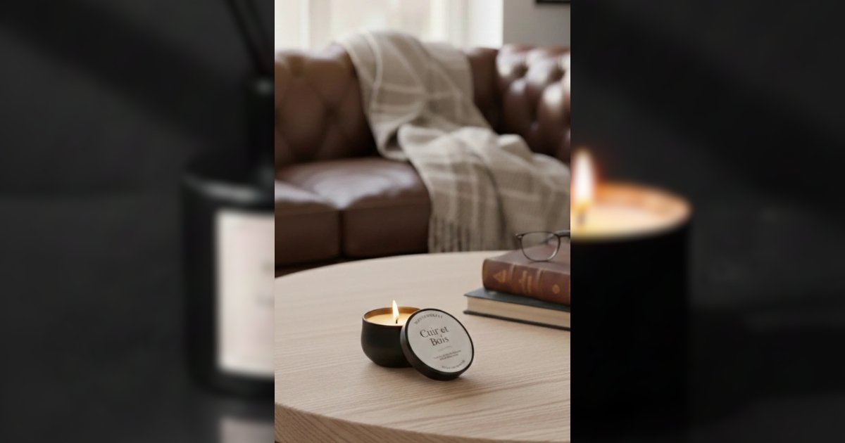 Bougie parfumée de la collection Khrôma apporte une présence et transforme la pièce