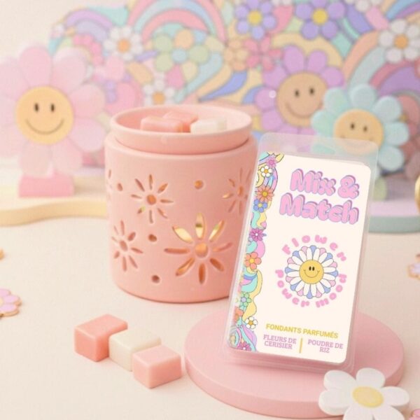 Tablette de fondants parfumés Fleur de Cerisier & Poudre de Riz - Flower Power Mood - Nio par N'importe où Fondants Parfumés Flower Power Mood - Mix&Match