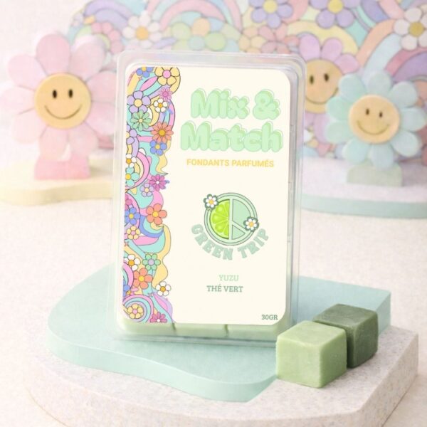 Tablette de fondants parfumés Yuzu & Thé Vert - Green Trip - collection Mix&Match - Nio par N'importe où