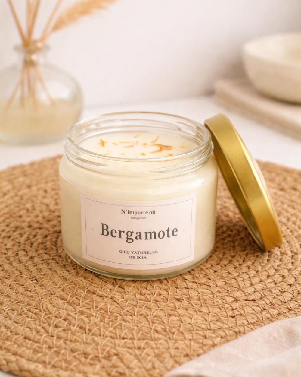 Bougie parfumée - Bergamote - Bohème - doubles mèches en coton - Niõ