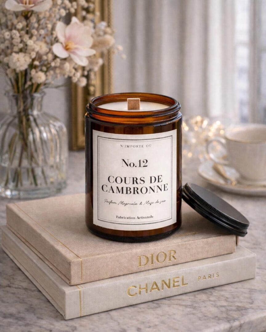 Bougie parfumée - Magnolia & Musc de Soie-12 Cours de Cambronne - collection Signature - Niõ Bougie parfumée - Magnolia & Musc de Soie-12 Cours de Cambronne - collection Signature - Niõ