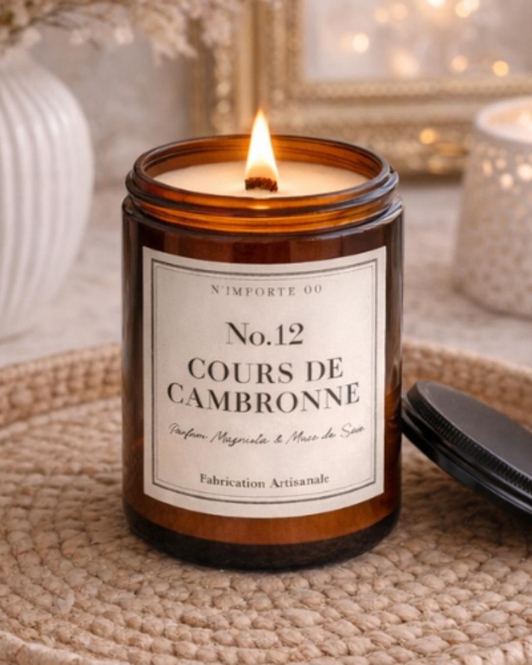 Bougie parfumée Thé Noir et Vanille épicée - 22 rue des Capucines - Fait Main - Niõ par N’importe où