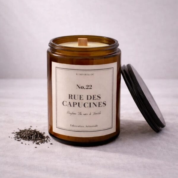 Bougie parfumée Thé Noir et Vanille épicée - 22 rue des Capucines - collection Signature - Niõ par N’importe où