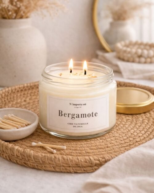 Bougie parfumée fait main - Bergamote - collection Bohème - Niõ