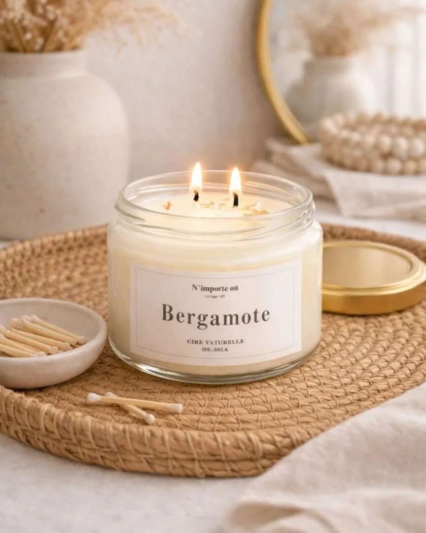Bougie parfumée Bergamote – Collection Bohème