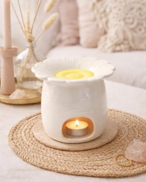 Brûle-parfum Daisy - céramique grès blanche - exclusivité - Niõ par N'importe où