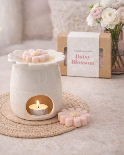 Brûle-parfum Daisy - céramique grès blanche - premium - Niõ par N'importe où