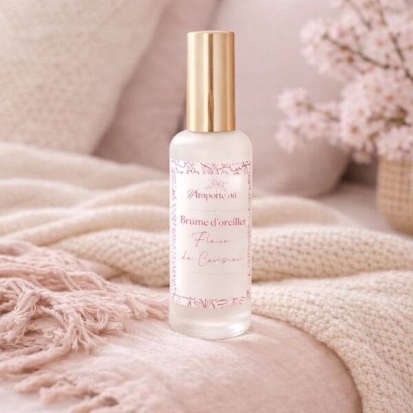 Brume d’Oreiller Fleur de Cerisier  – Rituel Nuit Floral Délicat & Apaisant