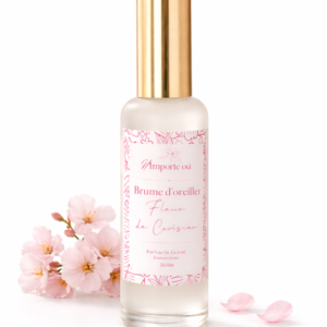 brume oreiller parfumée fleur de cerisier 50ml flacon élégant parfum intérieur