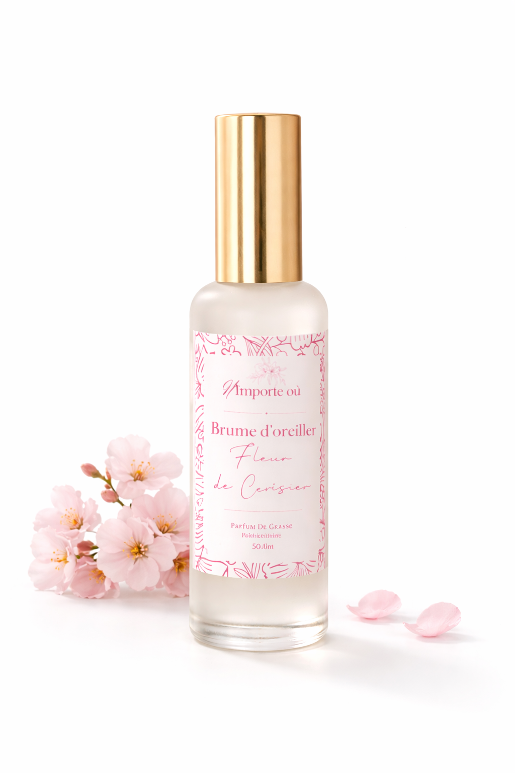 brume oreiller parfumée fleur de cerisier 50ml flacon élégant parfum intérieur
