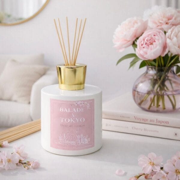 Diffuseur de parfum à batonnets Balade à Tokyo - Fleur de cerisier - Premium - Niõ par N'importe où