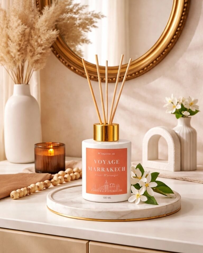 Diffuseur de parfum à battonets - Fleurs d'Oranger - Voyage à Marrakech - Niõ par N'importe où