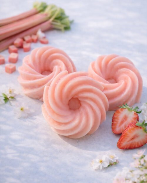 fondants parfumés fraise rhubarbe parfum fruité acidulé cire parfumée