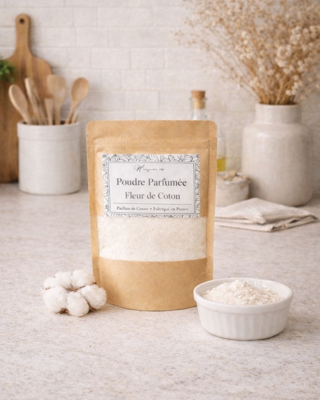Poudre parfumée Fleur de Coton - aspirateur - parfum d'intérieur - Niõ par N'importe où Poudre parfumée Fleur de Coton - aspirateur - parfum d'intérieur - Niõ par N'importe où