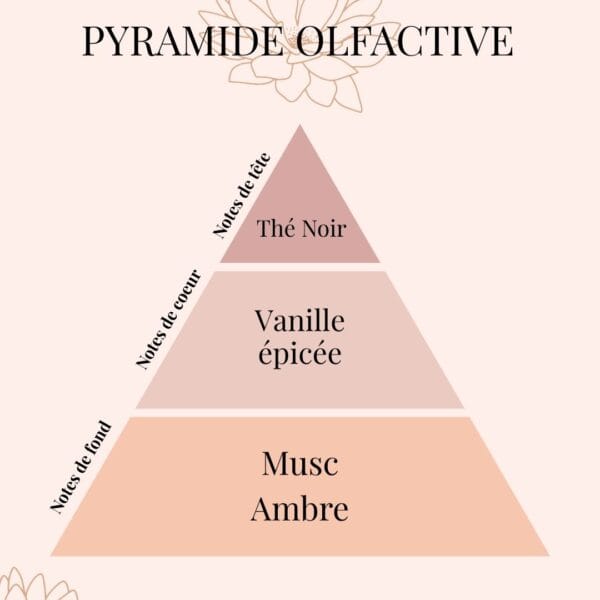 Pyramide olfactive Thé Noir et Vanille épicée - parfums d'intérieur - Niõ par N'importe où