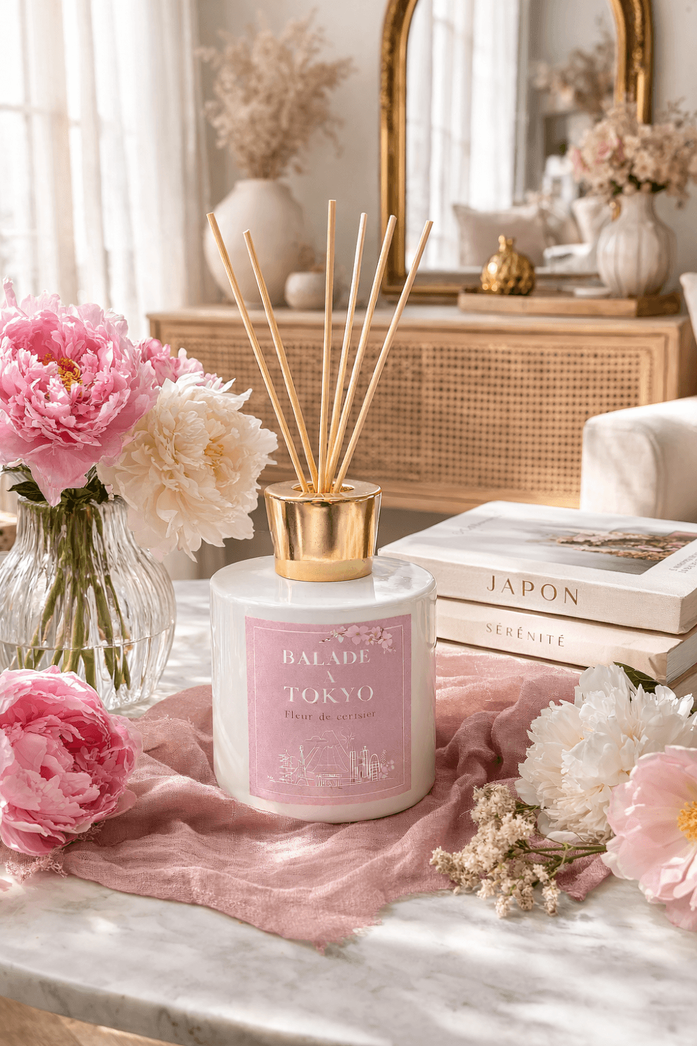 diffuseur parfum fleur de cerisier balade a tokyo parfum interieur
