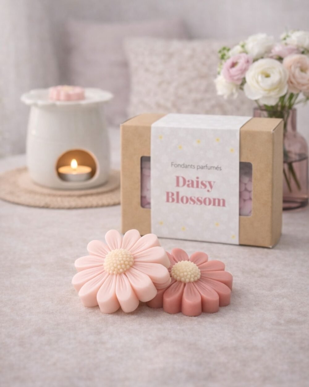 fondants parfumés Musc et Pivoine - Daisy Blossom Duo Floral - fait main - Niõ par N'importe où