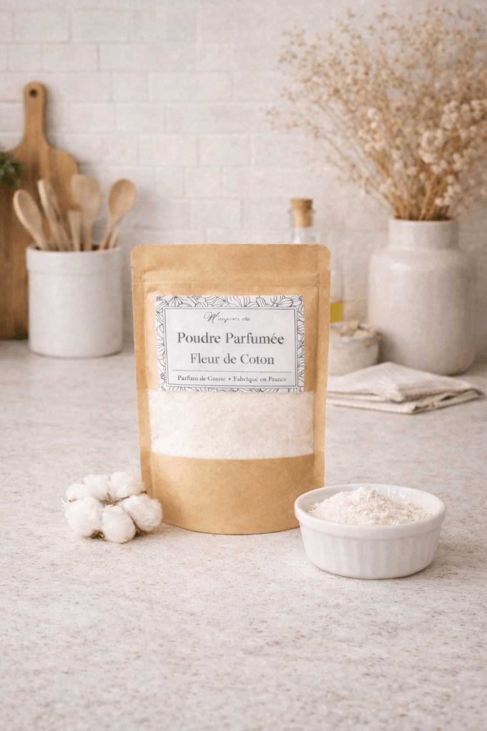 poudre parfumee linge fleur de coton parfum interieur