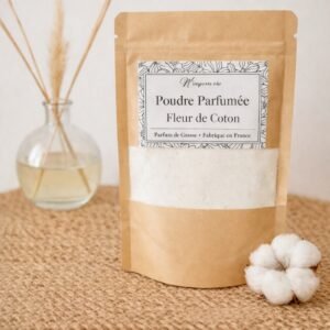 poudre parfumee fleur de coton parfum linge frais maison