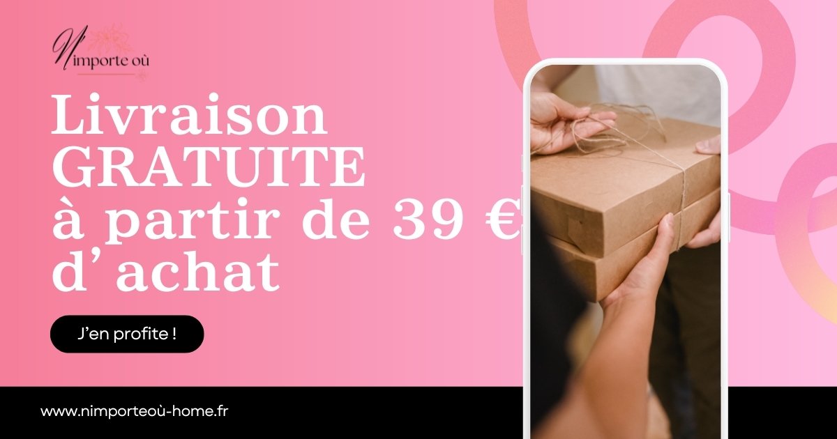 promo livraison gratuite à la boutique n'importe où - home