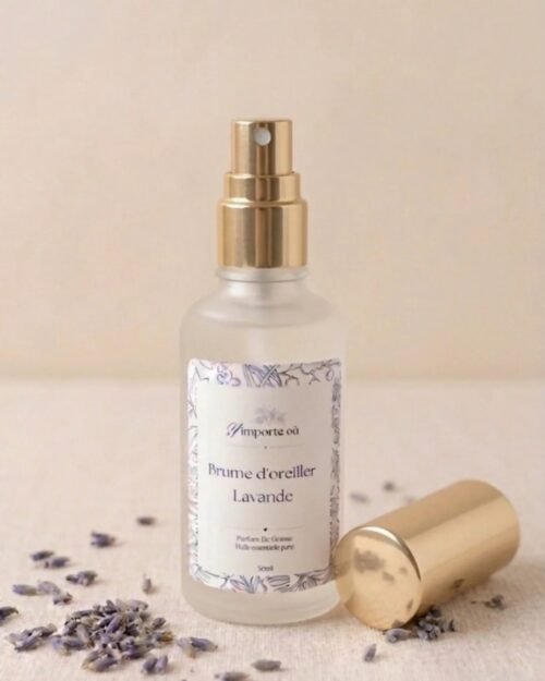 Flacon en verre - brume d'oreiller Herbier Sauvage - Lavande - Nio par N'importe où - parfum d'ambiance