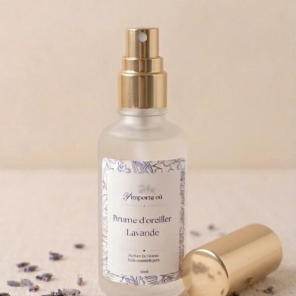 Flacon en verre - brume d'oreiller Herbier Sauvage - Lavande - Nio par N'importe où - parfum d'ambiance