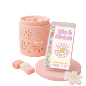 Fondants Parfumés Flower Power Mood - Mix&Match 2 fondants parfumés Flower Power Mood avec leur brûleur assorti - collection Mix&Match - Nio par N'importe où