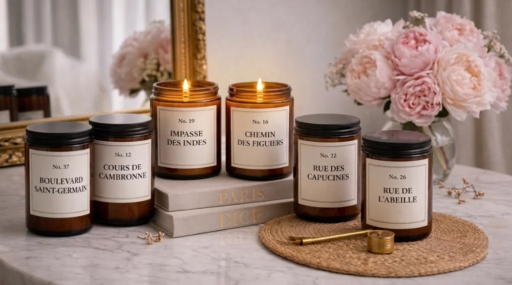 Bougie parfumée Thé Noir et Vanille épicée - 22 rue des Capucines - Fait Main - Niõ par N’importe où