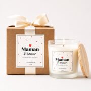 Bougie Parfumée Maman D’amour - Nuage de Coton - Cadeau Fête des Mères - Niõ