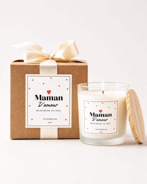 Bougie Parfumée Maman D’amour - Nuage de Coton - Cadeau Fête des Mères - Niõ