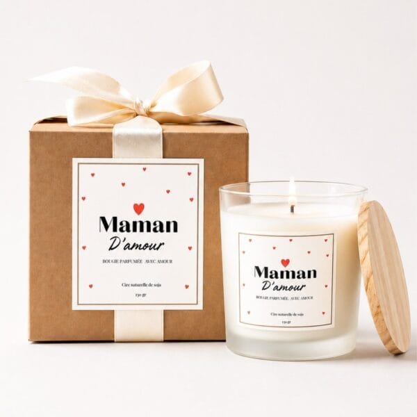 Bougie Parfumée Maman D’amour - Nuage de Coton - Cadeau Fête des Mères - Niõ