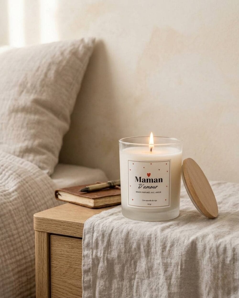 Bougie Parfumée Naturelle Maman D’amour - Cadeau Fête des Mères - Fait Main - Niõ