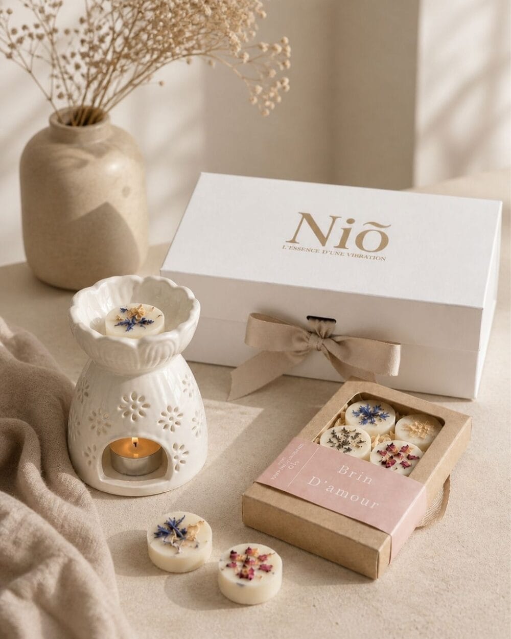 Coffret Découverte Brûle-Parfum et Fondants Parfumés Fleuris - Jardin Suspendu