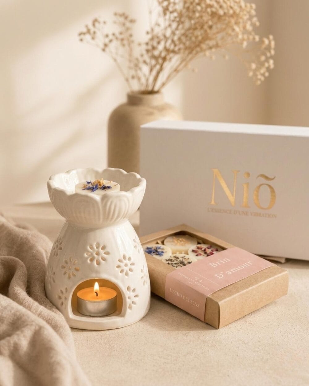 Coffret Découverte Brûle-Parfum et Fondants Parfumés Fleuris - Jardin Suspendu
